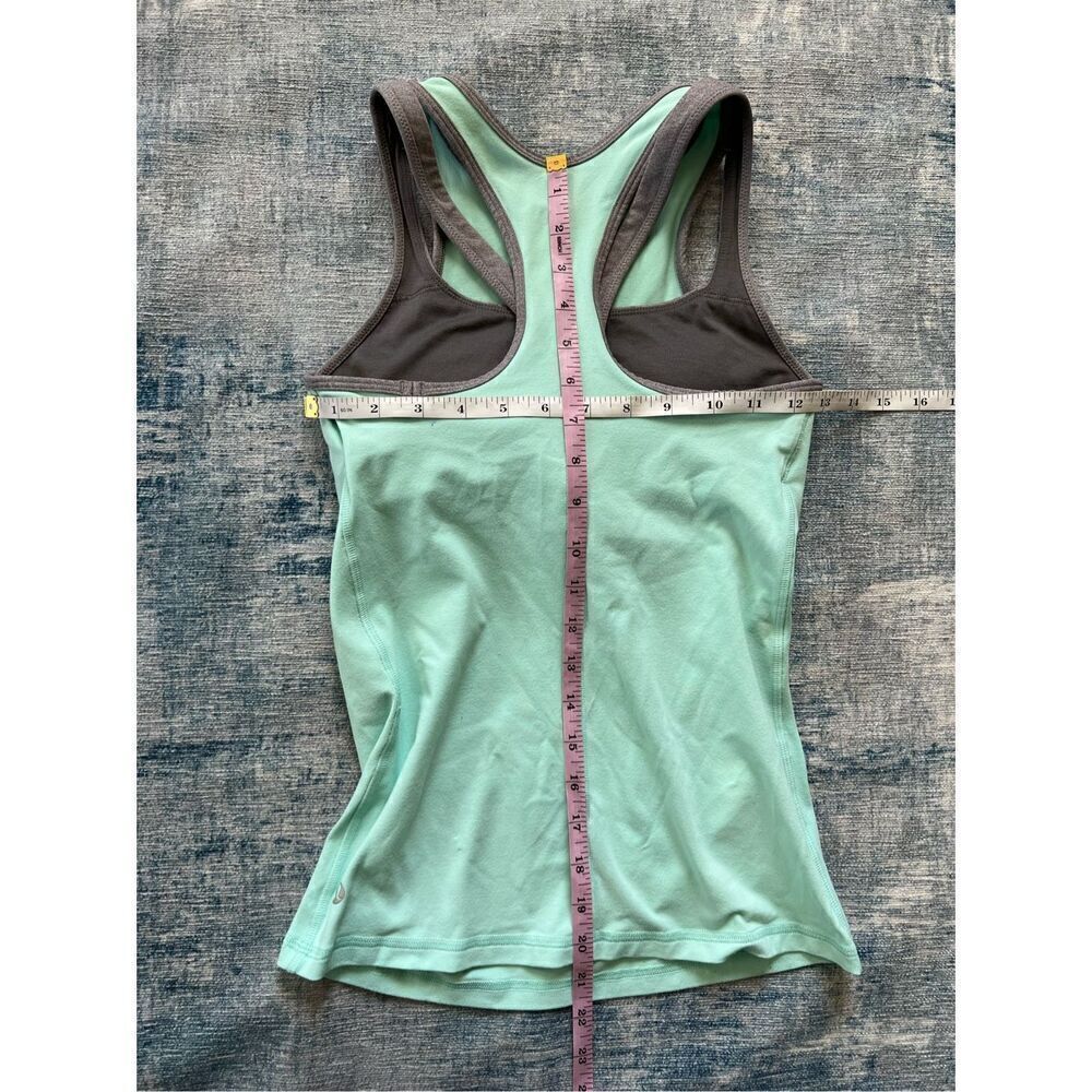 Lululemon Inspiration Tank Toothpaste Mint Green / Heathered Slate Gray 4 - Picture 4 of 8